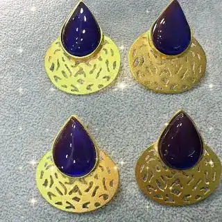 Earrings gold plated cooper egypt