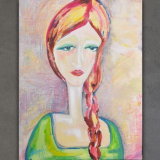 Sleepy Girl Oil Painting