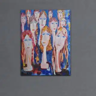 SELFIE GIRLS OIL PAINTING