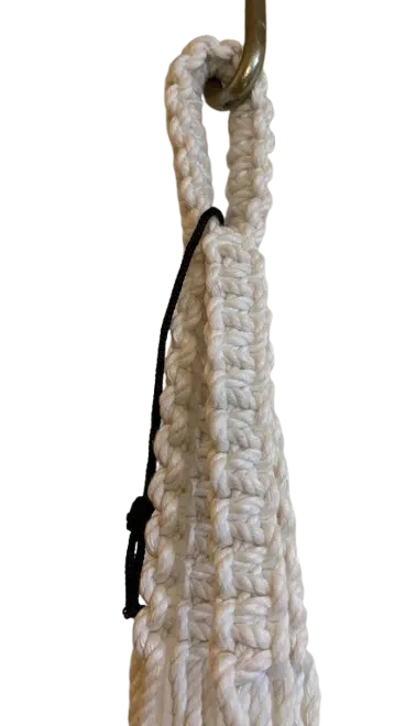 Macramé Plant Hanger with Matching Unglazed Pot – Handmade Natural Set 2 A25 02