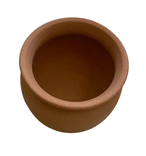 Macramé Plant Hanger with Matching Unglazed Pot – Handmade Natural Set 6 A25 06