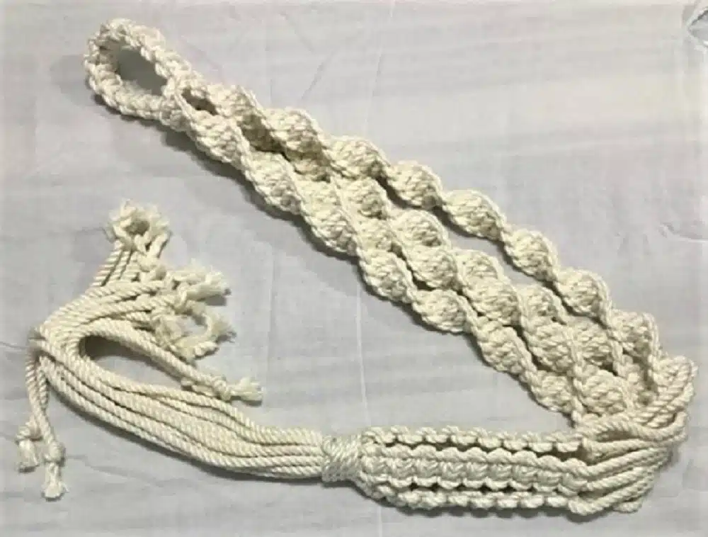 Macramé Plant Hanger from High-Quality Cotton Threads, Off-White Color 2 A33B