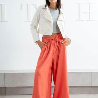 Orange Linen Pants