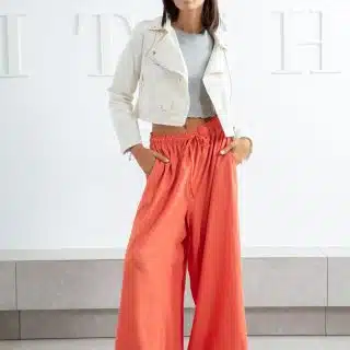 Orange Linen Pants