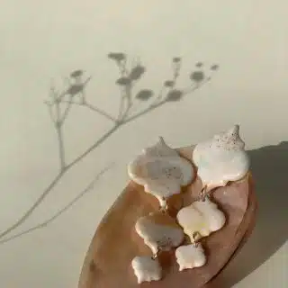 Alia earrings - islamic design polymer clay earrings with 14 k gold-filled findings