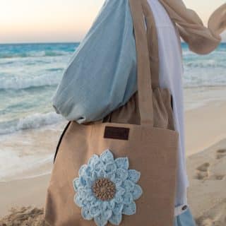 Beige Tote Bag