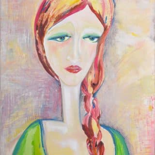 Sleepy Girl Oil Painting