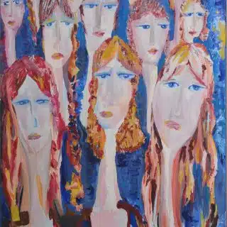 SELFIE GIRLS OIL PAINTING