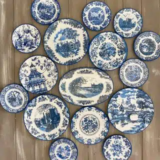 "Bleu Blanc Toile" wall Plates Collection