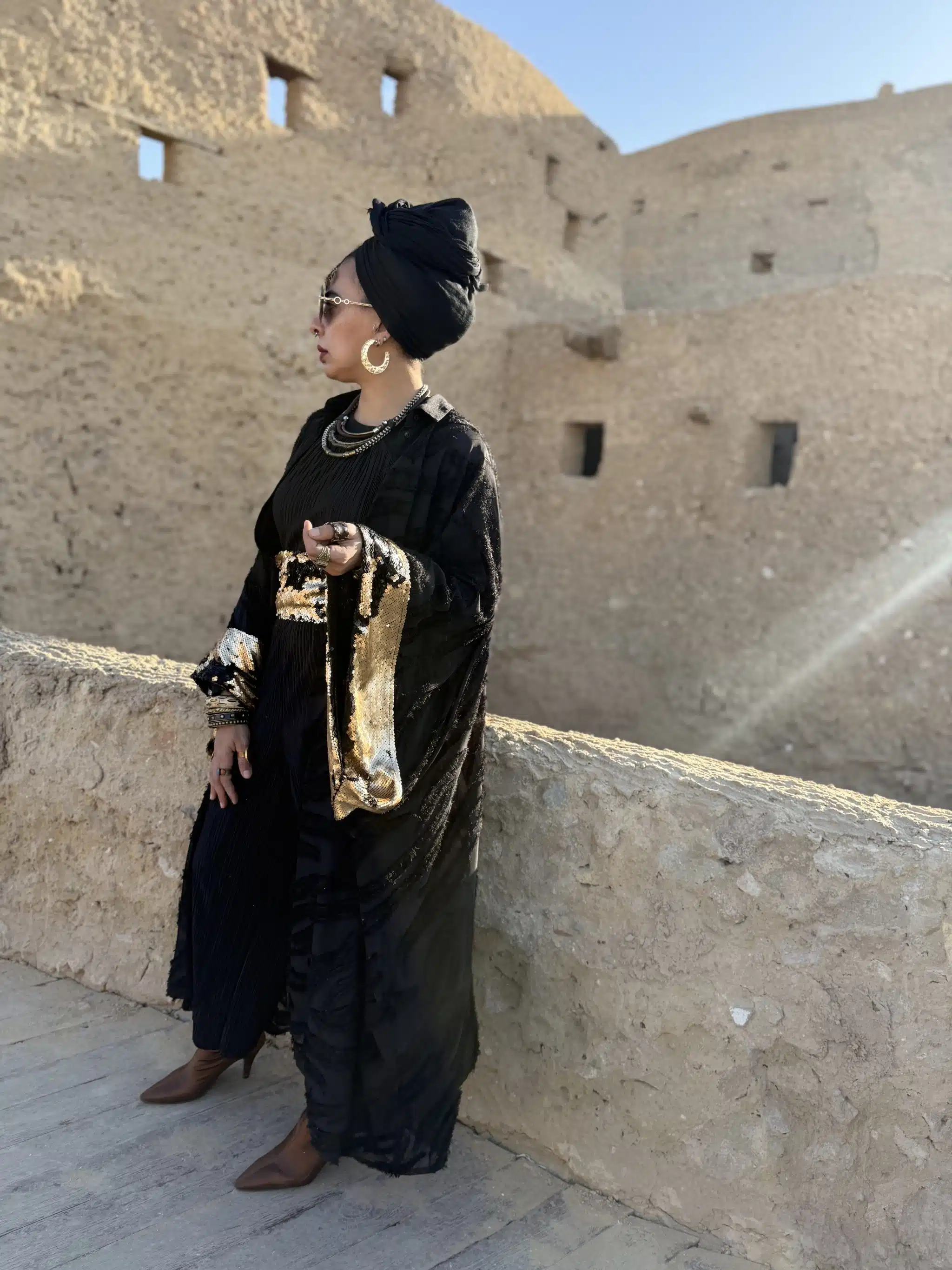 Royal black x gold kaftan 4 IMG 0524 1 scaled