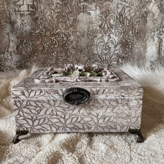 Vintage wooden jewelry box