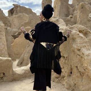 Odessa fringes kimono in oxide