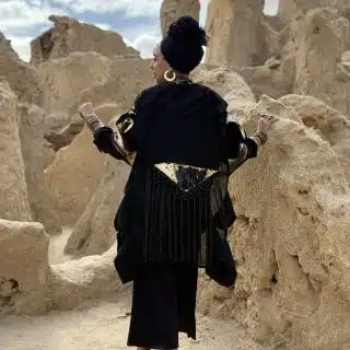 Odessa fringes kimono in oxide