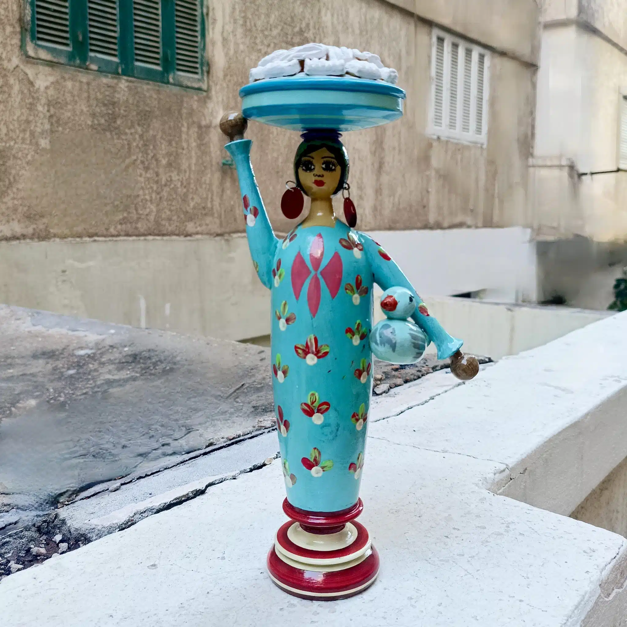 عروسة خشب شعبي فلاحة 1 عروسة خشب شعبي فلاحة