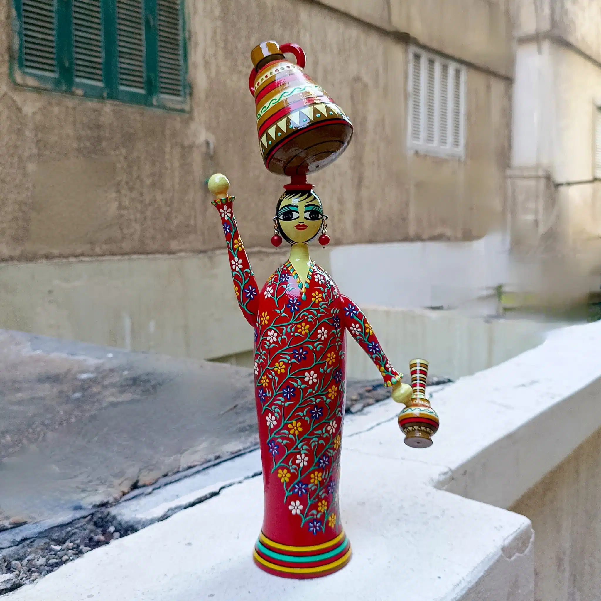 عروسة خشب شعبي فلاحة 1 عروسة خشب شعبي فلاحة