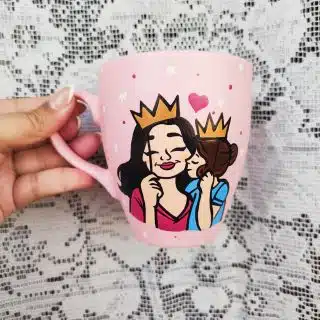Mom & daughter love large mug 🩷