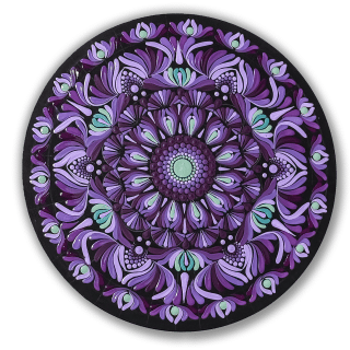 Purple mandala dots