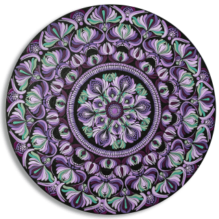 Purple mandala dots