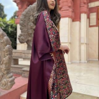 Burgundy indian kaftan