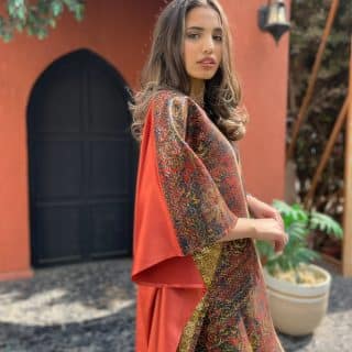 Orange indian kaftan