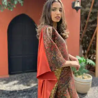 Orange indian kaftan