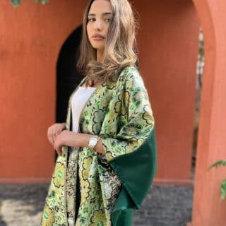Green broccar kaftan