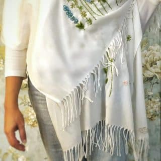 Ivory Garden Pashmina Shawl