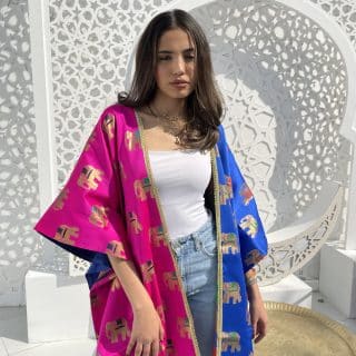 Golden elephants kaftan