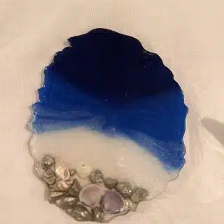 Dark blue beach coaster