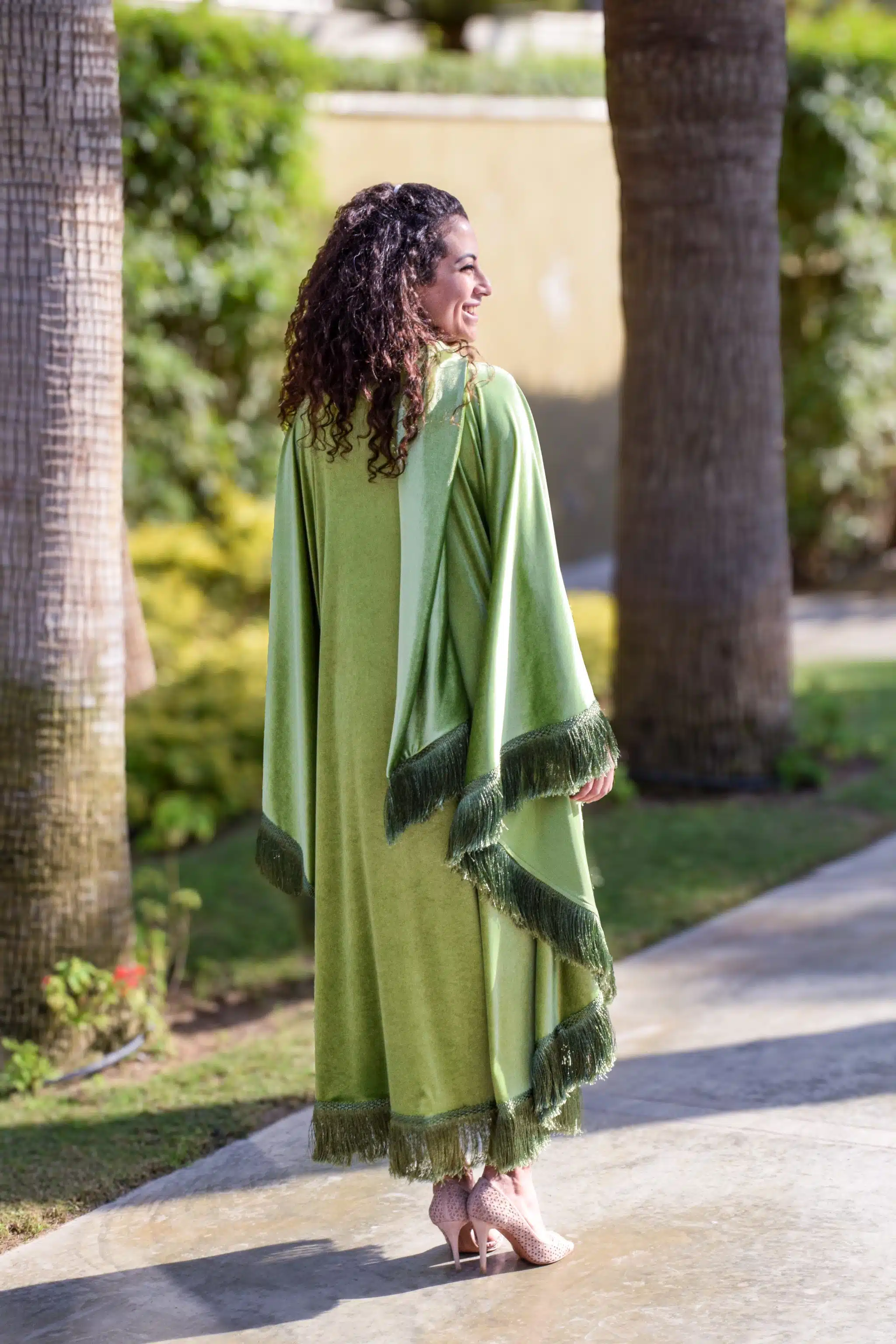 Green Cape Abaya 2 IMG 6162 scaled
