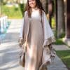 Creme cape abaya
