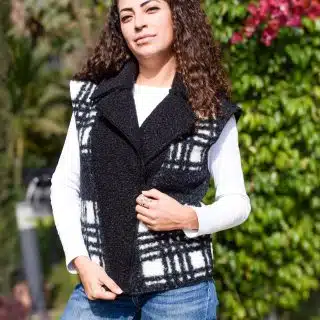 B&W Wool vest