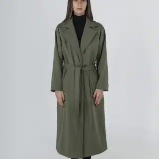 Olive trench coat