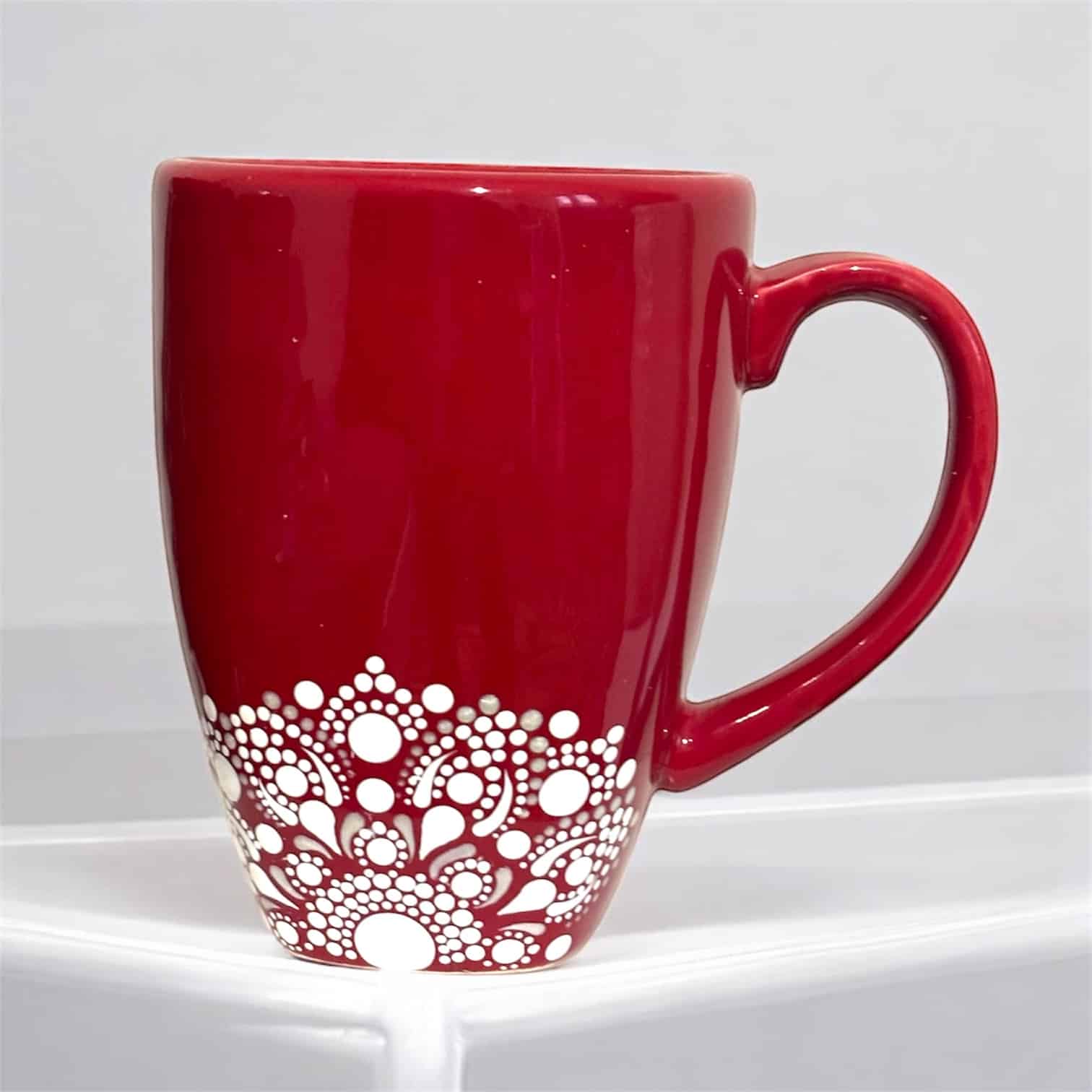 Mandala dots red mug 2 Photoroom 20250327 162127