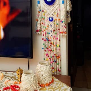 Macrame wall hanging 5 eyes