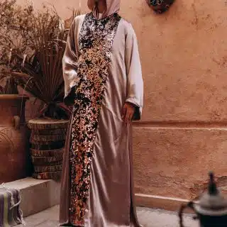 Malaysian Silk with Poly Guipure Lace