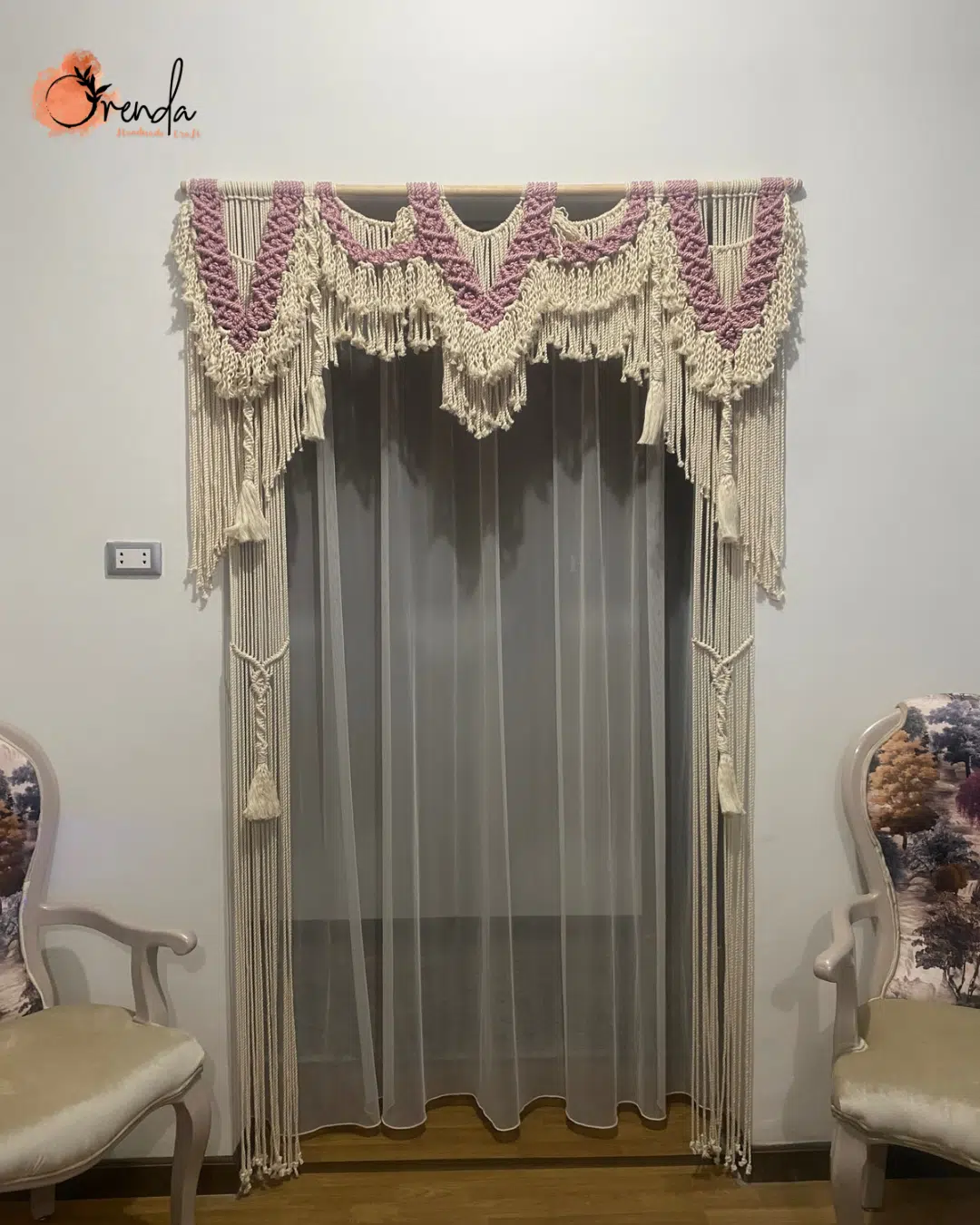 Boho Chic arch Macrame Curtain 1 Boho Chic arch Macrame Curtain