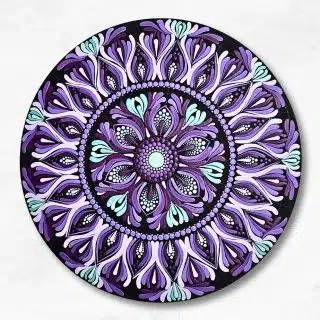 Purple mandala dots