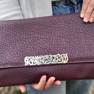 long burgundy clutch