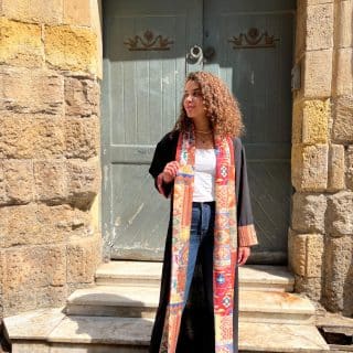 Orange & Black cardigan