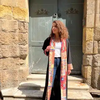 Orange & Black cardigan