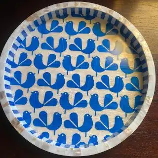 mother of pearl circle -Blue bird KT-C-08-40