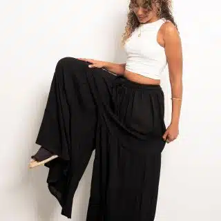 Black Tier Pants