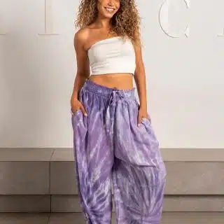 Purple Tie Dye Pants