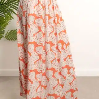 orange leaves skirt