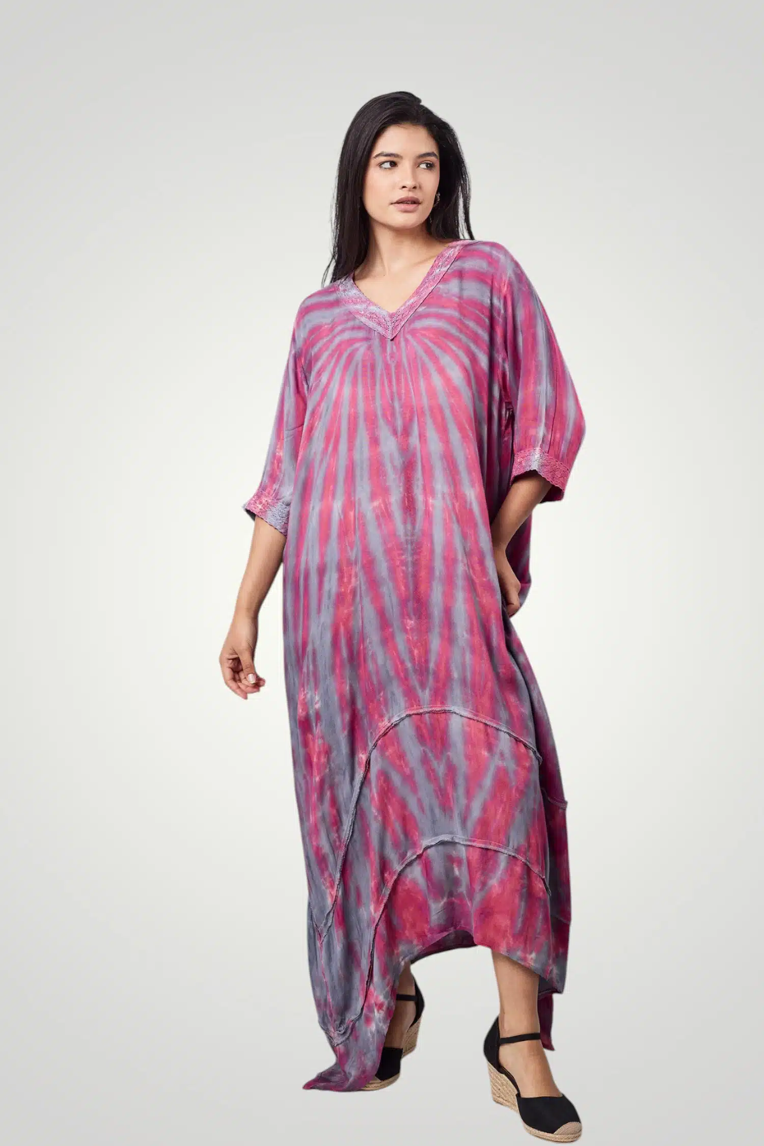 Fuschia Tie Dye Dress 2 076A2770 Photoroom scaled