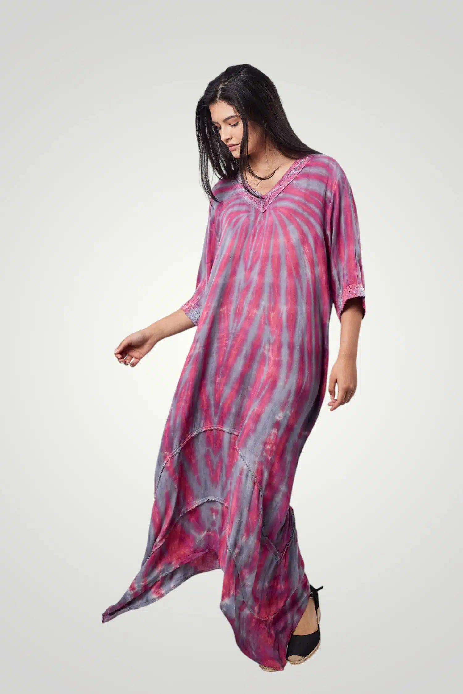 Fuschia Tie Dye Dress 3 076A2777 Photoroom scaled