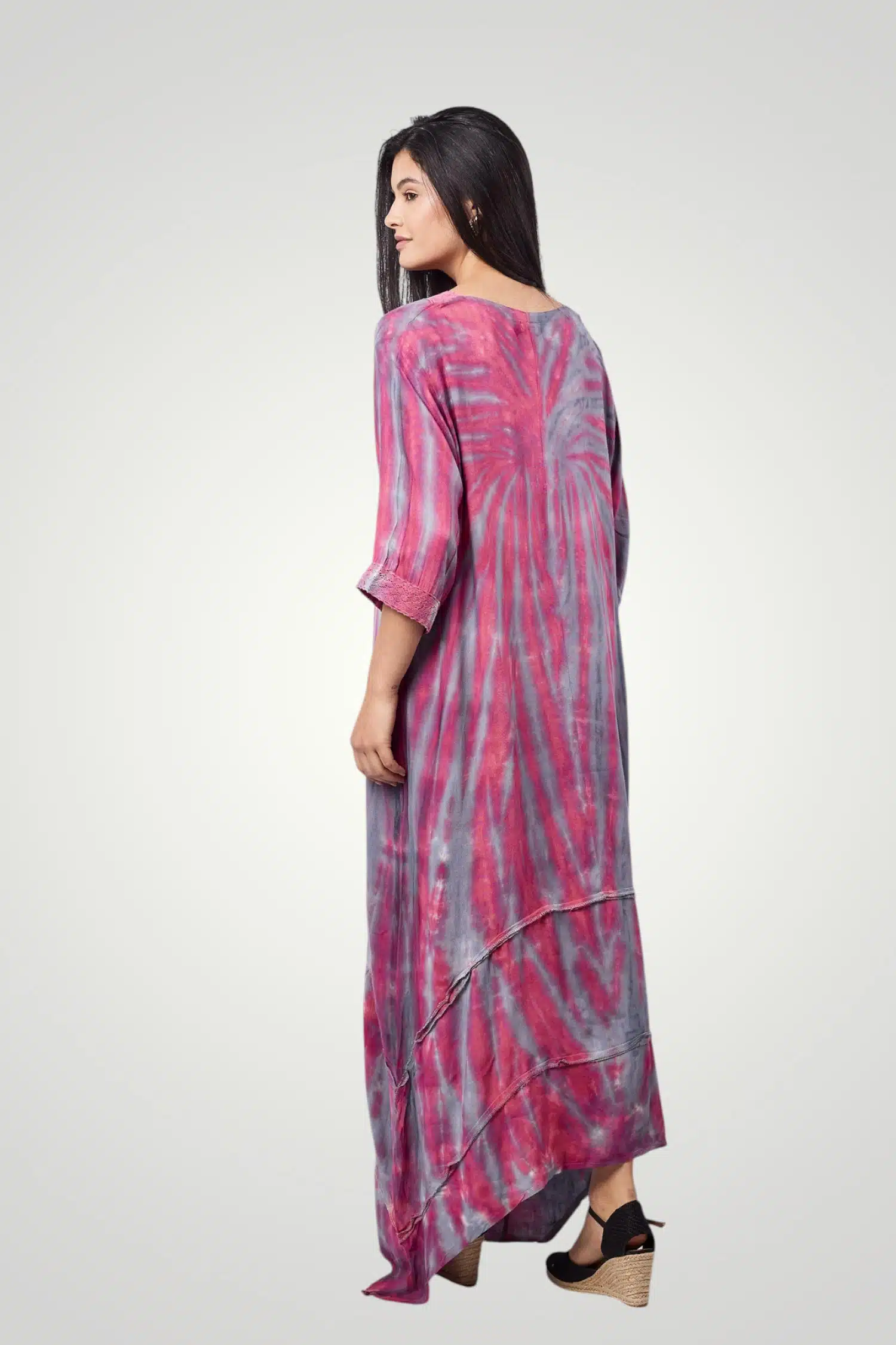 Fuschia Tie Dye Dress 5 076A2786 Photoroom scaled