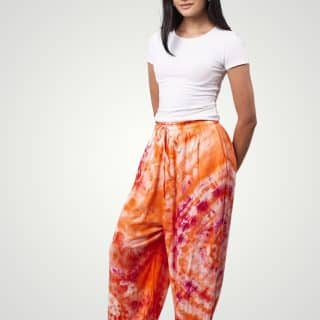 Orange Ice Tie Dye Pants