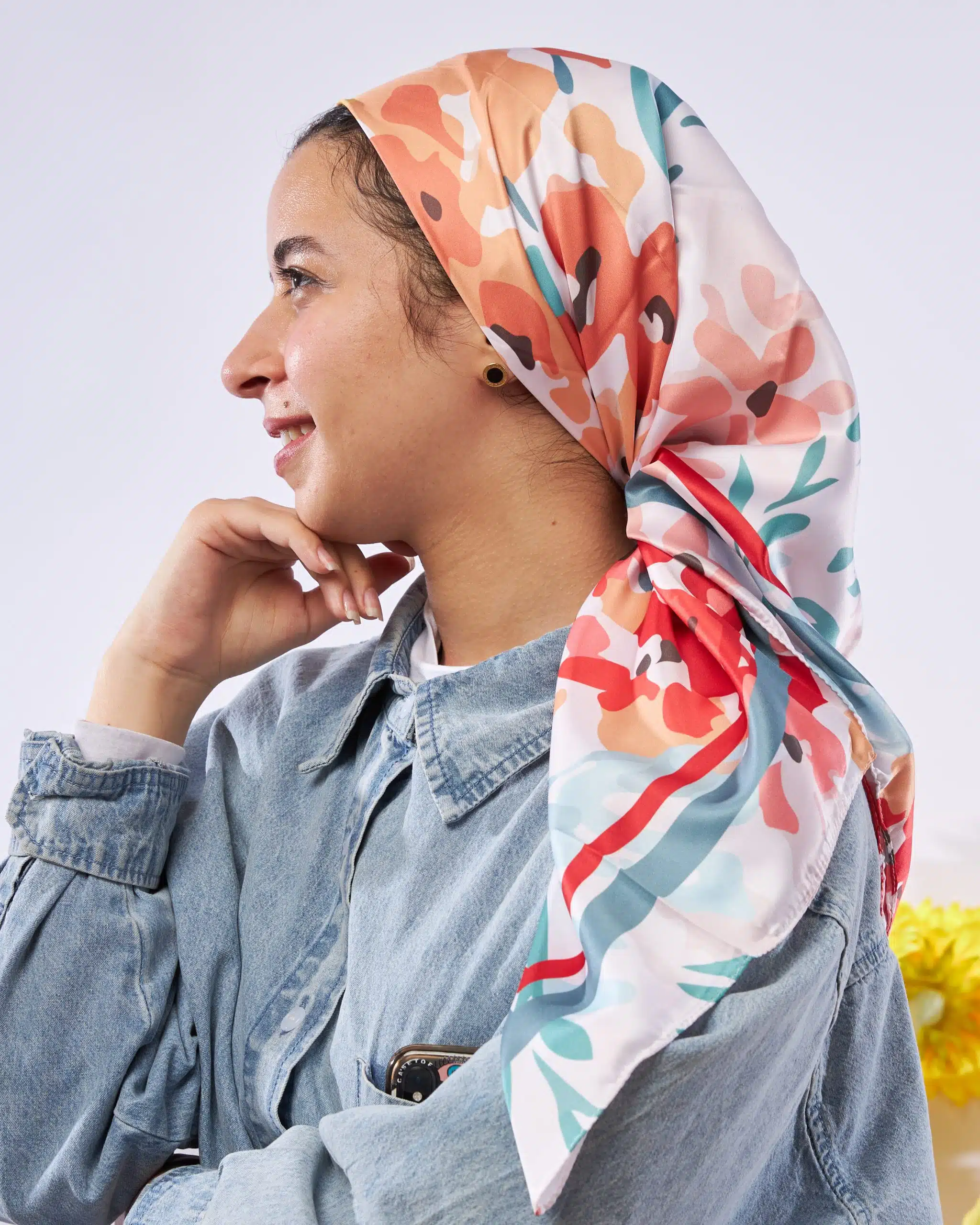 Floro Square scarf 1 Floro Square scarf